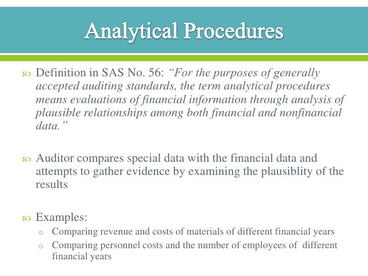 example of analytical procedures in auditing