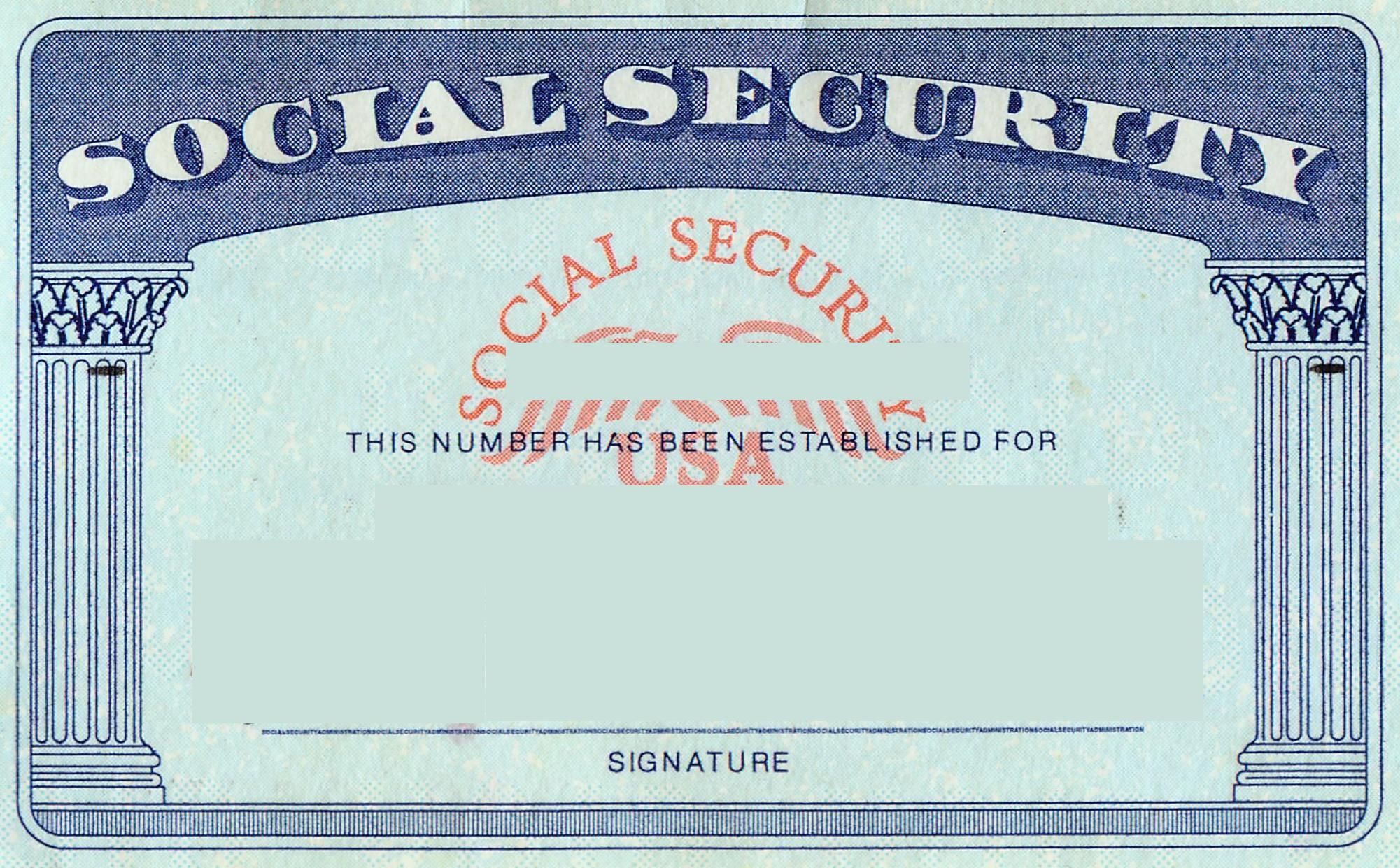 social security number example us