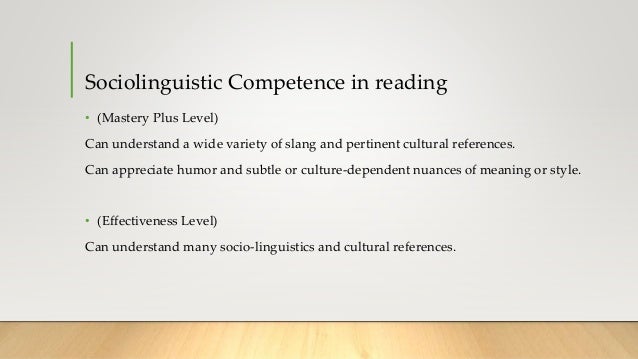 meaning of competence with example