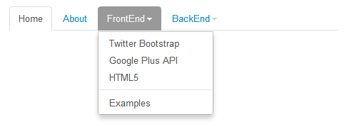 html horizontal tab menu example