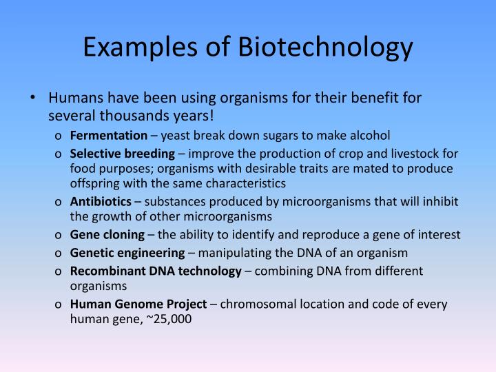 example of recombinant dna technology in agriculture