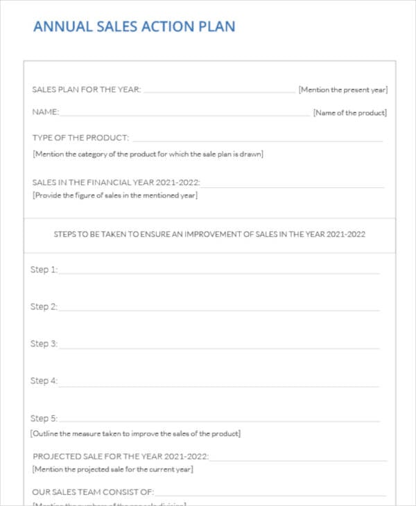 sales information package example format template