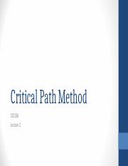 critical path method construction example free sample