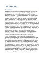 500 word essay example for college