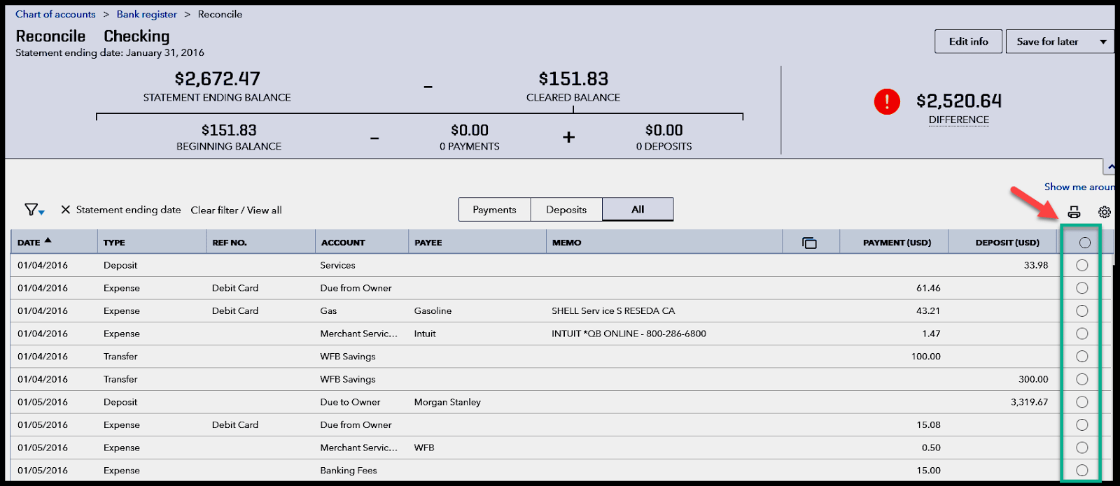 bank reconciliation statement example in tally