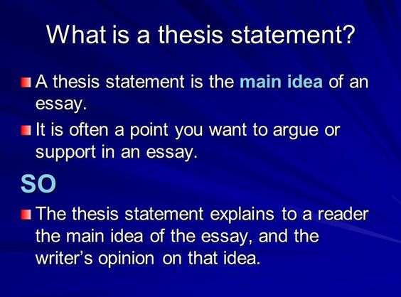 thesis statement example speeches hsc