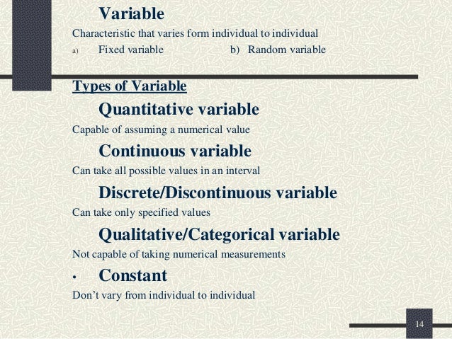 example of discrete variable in statistics