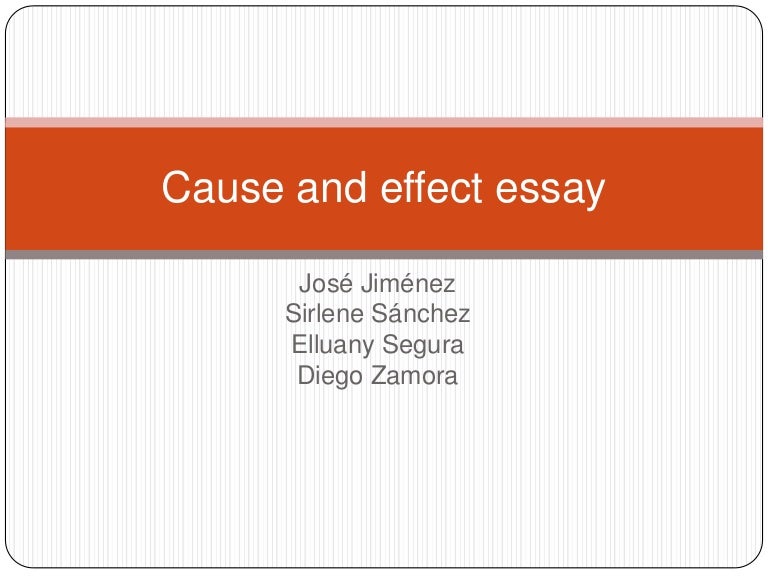 example of a cause and effect statement