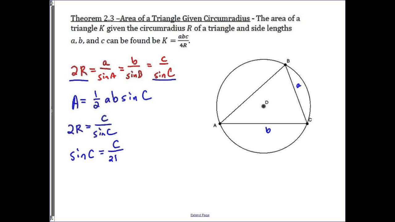 area of a circle formula example