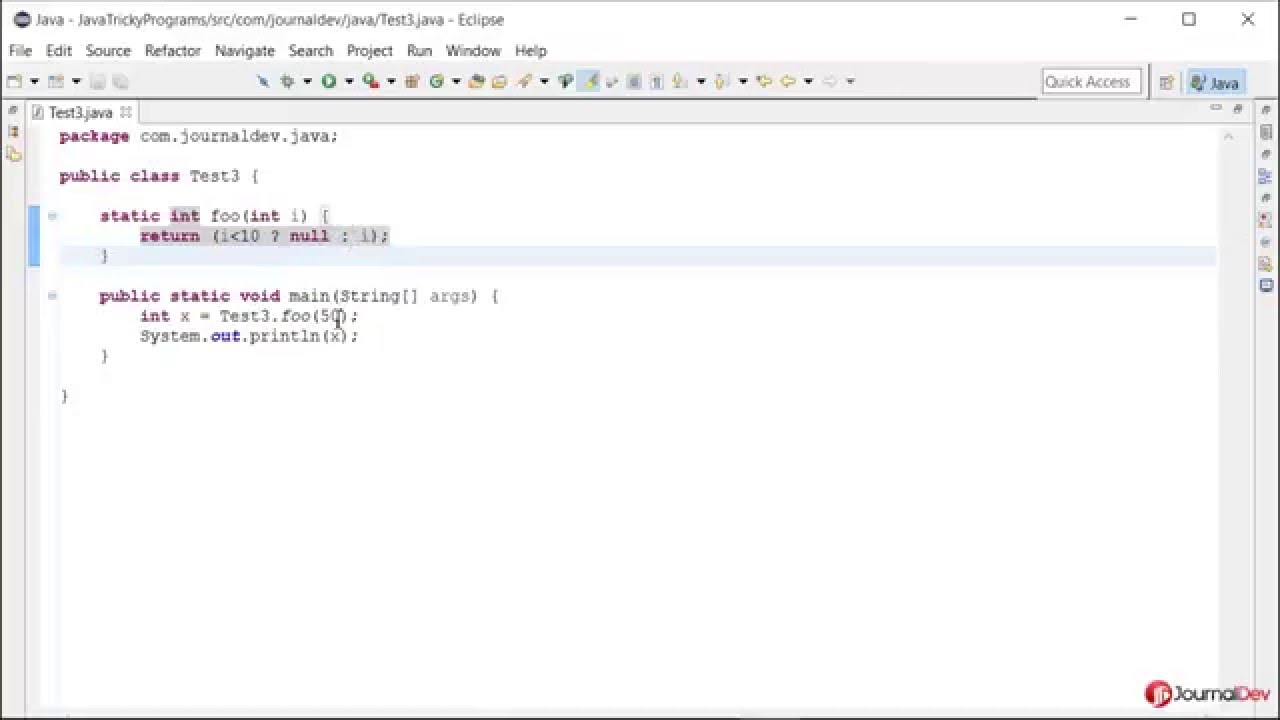 ternary operator example program in java