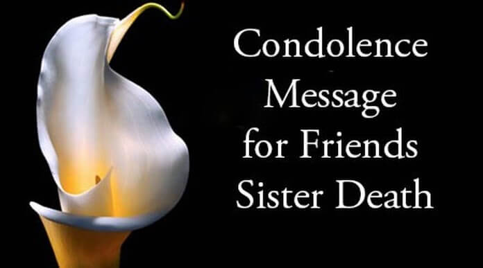 example of condolence message to a friend