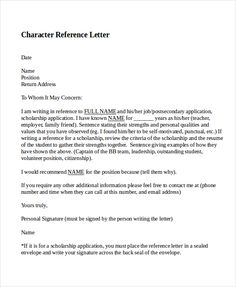 character reference letter criminal court example