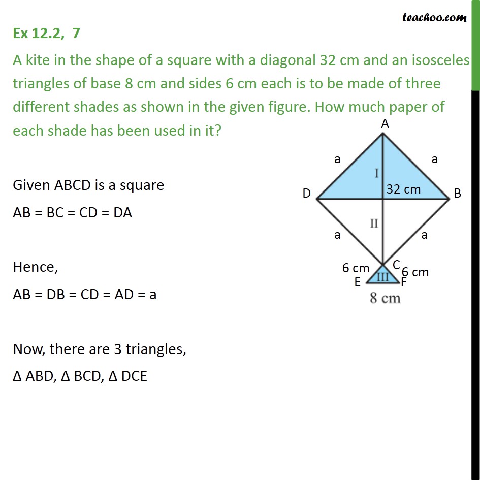 equilateral triangle area formula example