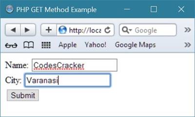 example of get and post method