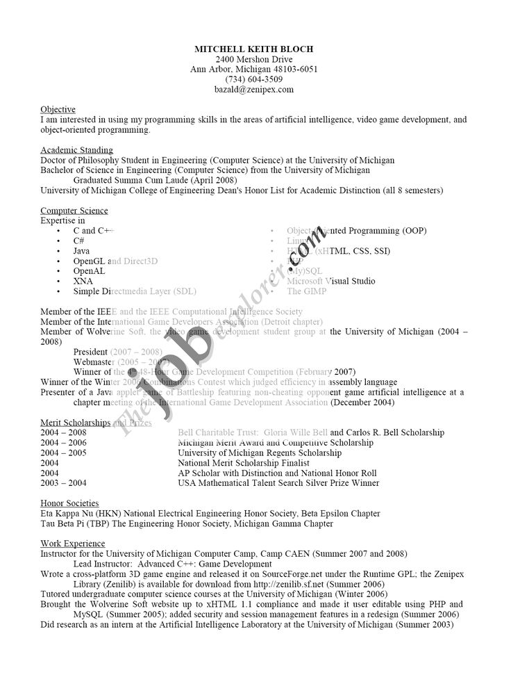example of job application letter with resume