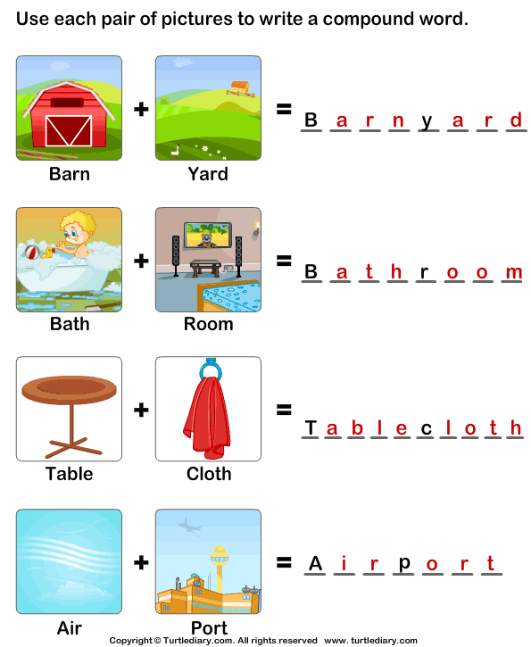 example of two word compound words