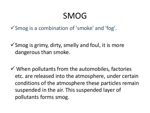 smog is an example of
