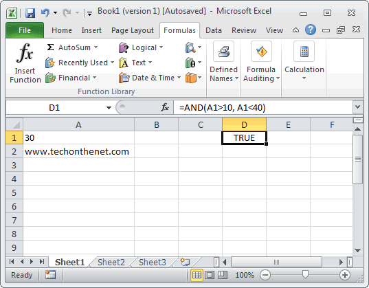 functions of ms excel with example