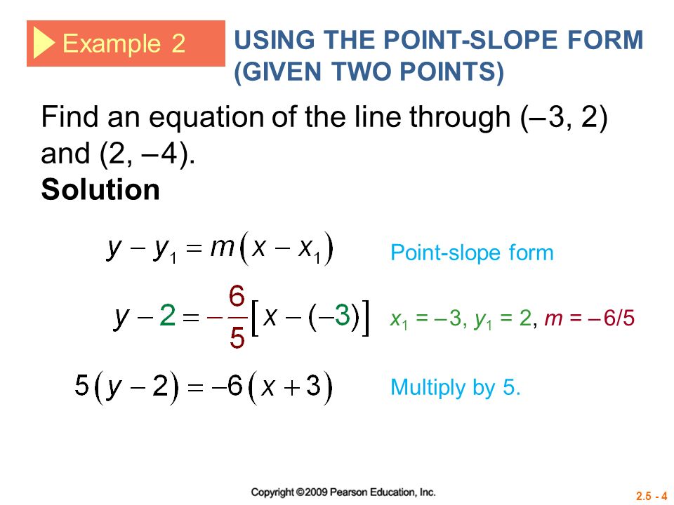two point form example solution
